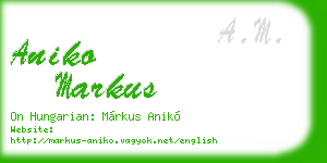 aniko markus business card