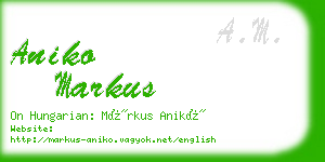 aniko markus business card